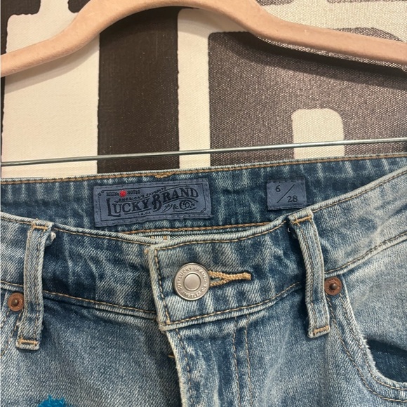 Lucky Brand Pom Detail Straight Fit Jeans - Picture 2 of 5